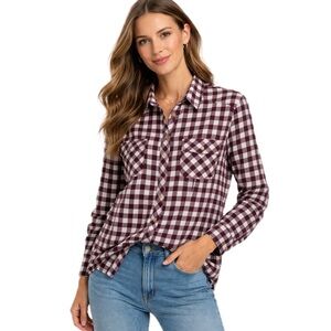 Croft & Barrow Flannel Shirt Cabincore, Normcore, Gorpcore, Western Size Large